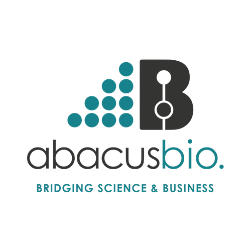 AbacusBio Logo Black 500 AbacisBio logo with tagline Bridging Science & Business