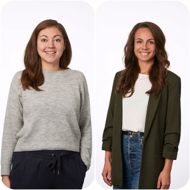 Derya-Lehmeier-und-Lisa-Buschmann-klicksafe Derya Lehmeier und Lisa Buschmann stehen nebeneinander