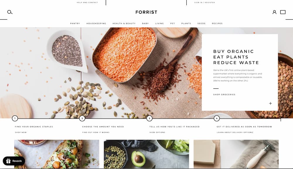 Screenshot of a Home Page version that did not well in 5 second testing