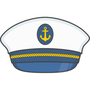 A cartoon-style sailor hat, part of the illustrations that make the With Jack brand come to life.
