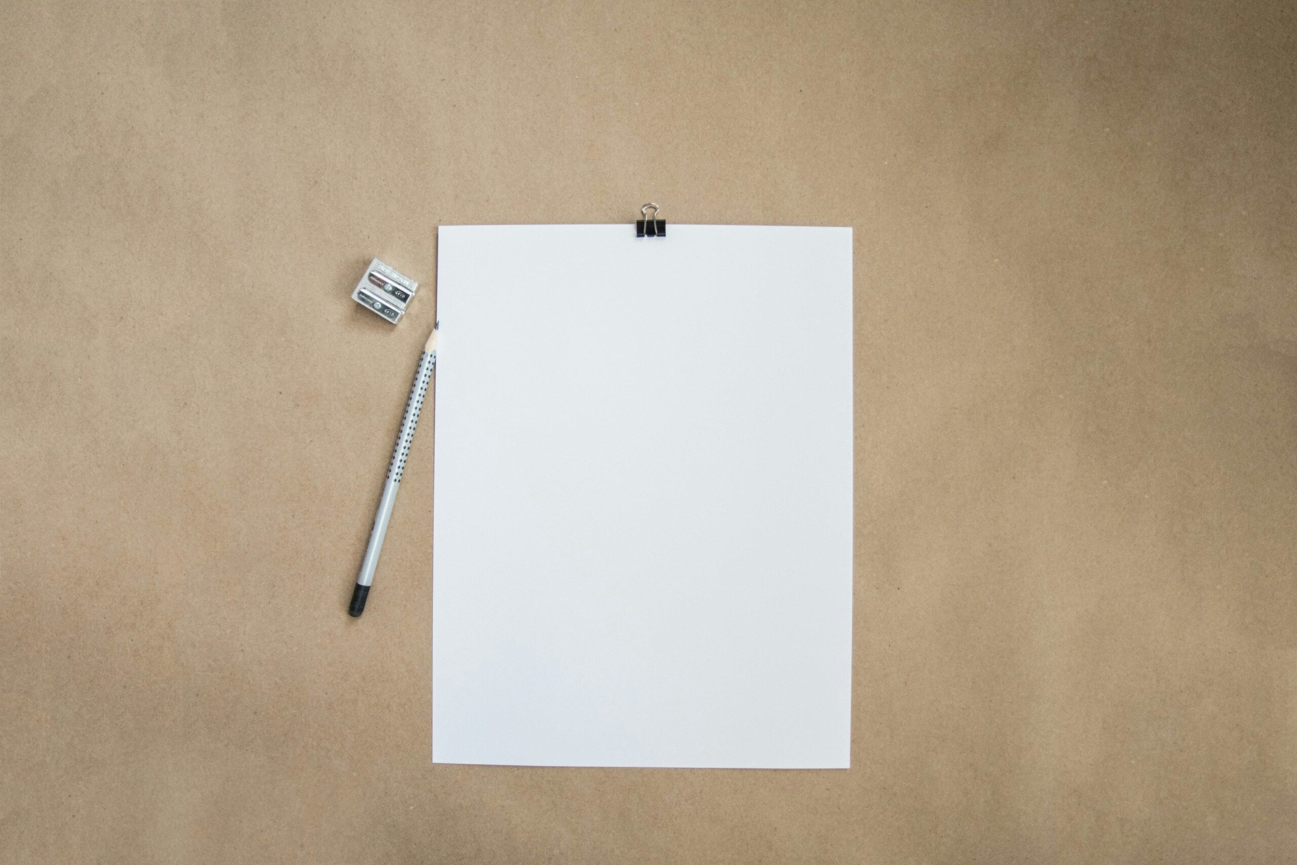 A piece of paper on a desk.