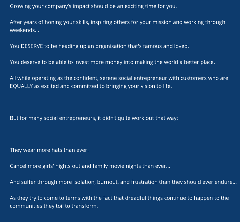 Screenshot of Signup Page Copy